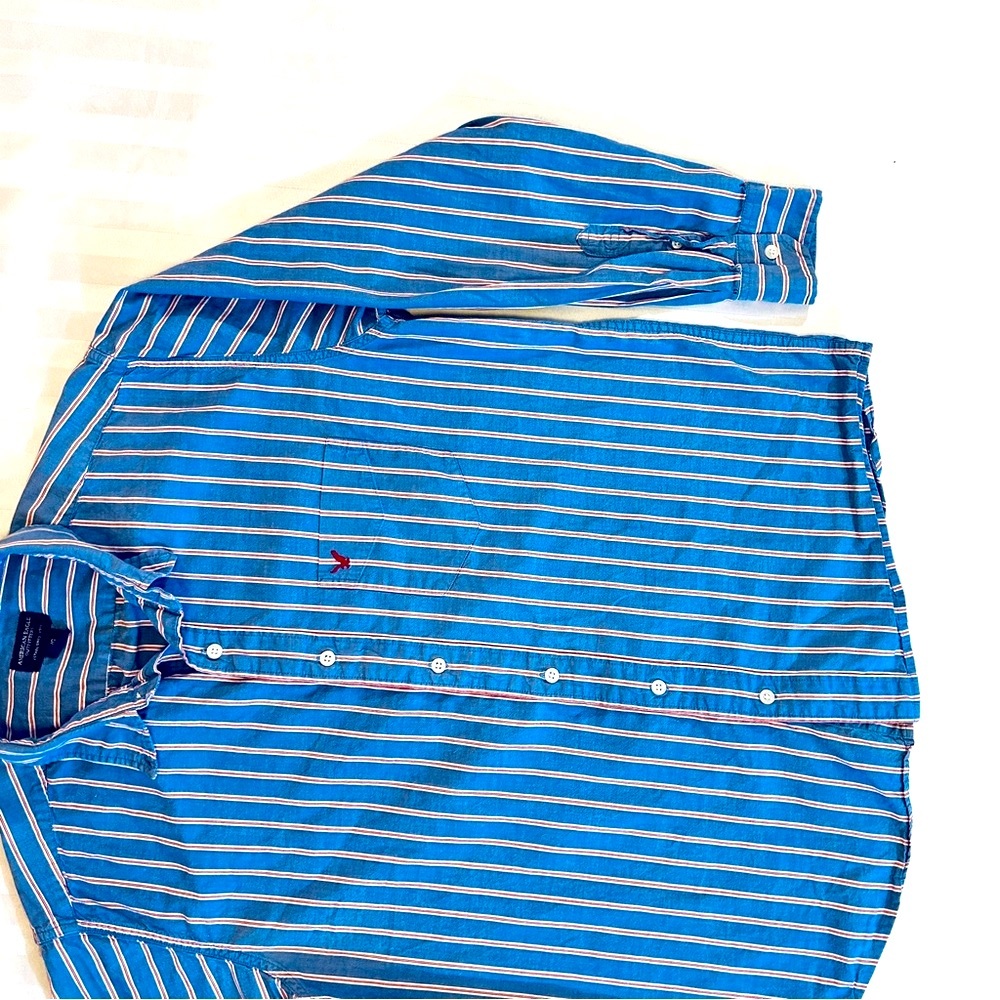 Men's American Eagle Outfitters 100% Cotton Long Sleeve Button Down Dress Shirt - Picture 5 of 8